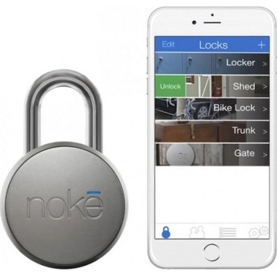 Noke Padlock chytrý visací zámek stříbrný