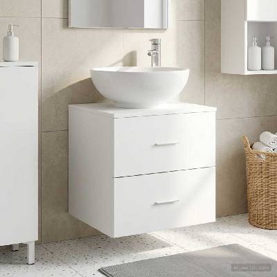 vidaXL Монтирана на стена мивка и тоалетка Бяло 49, 5 x 44, 5 x 66, 5 см (890302)