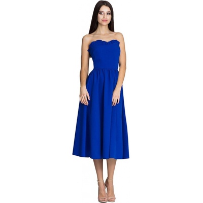 Figl šaty bez ramínek M602 modrá