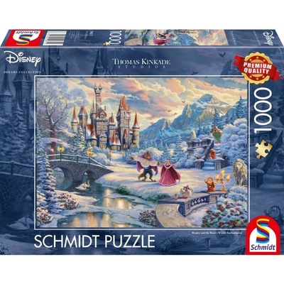 Schmidt Spiele Puzzle Schmidt Thomas Kinkade Disney Beauty And The Beast's Winter Enchantment 1000pc (sch6712)