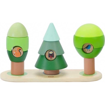 Classic World Дървена играчка - кубчета за нанизване Гора (cw20102)