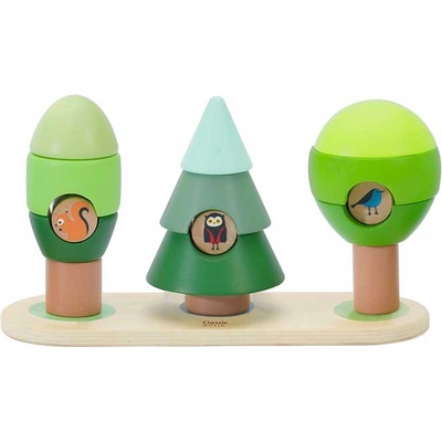 Classic World Дървена играчка - кубчета за нанизване Гора (cw20102)