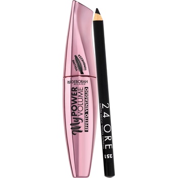 Deborah Комплект Deborah: 24H Extra гел молив за очи черен 15 g + My Power водоустойчив обем спирала черен 14 ml