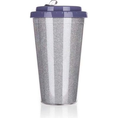 Banquet cestovní dvoustěnný GLITTERS stříbrný 500 ml