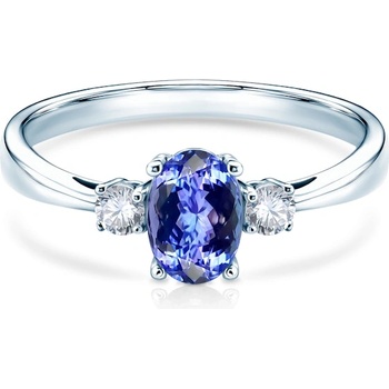 SAVICKI Пръстен Blue Lagoon: бяло злато, танзанит