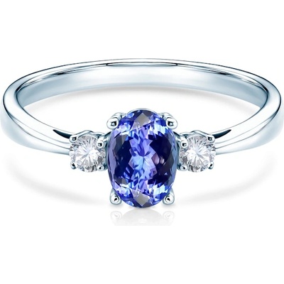 SAVICKI Пръстен Blue Lagoon: бяло злато, танзанит