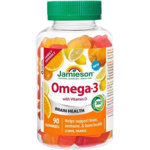 Jamieson Омега-3, 90 желирани дражета, Jamieson