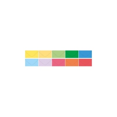 Dopisní obálka barevná 80g DL 110x220mm - mix barev