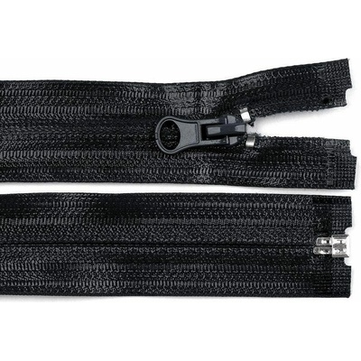 Voděodolný zip šíře 7 mm délka 50 cm spirálový - černá