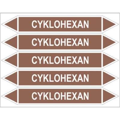 Značení potrubí, cyklohexan PZG 007889