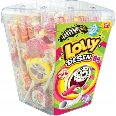 Johny Bee Lolly ovocné lízátka desénová 100 x 8 g