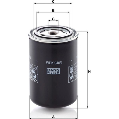 MANN-FILTER Palivový filtr MANN WDK940/1 (MF WDK940/1) | Zboží Auto