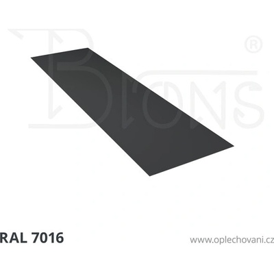 Brons Rovinný plech 550 x 2000 mm tmavě šedá