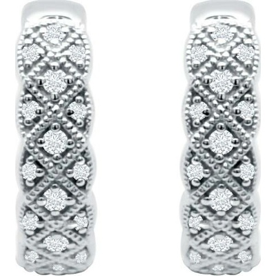 Eppi Strieborné kruhové náušnice s lab-grown diamantmi Laura E49256