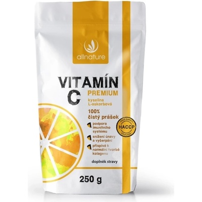 Allnature Vitamín C prášek Premium Bez příchutě 250 g
