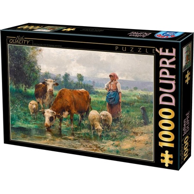 D-TOYS Pastýřka se svým stádem 1000 dílků