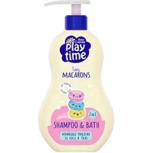 Baby Crema Измиващ гел 2 в 1 Baby Crema Play Time - Macarons, 400 ml - baby