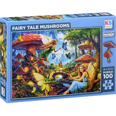KS Games Пъзел KS Games от 100 части - Приказни гъби (31502)