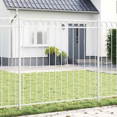 OMAXI Prvek plotu ASSEN 170 x 170 cm Ocel Bílá 290014