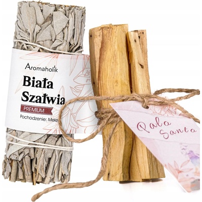 Aromaholik Palo Santo + Bílá šalvěj Velký svazek 13 cm – Zboží Dáma