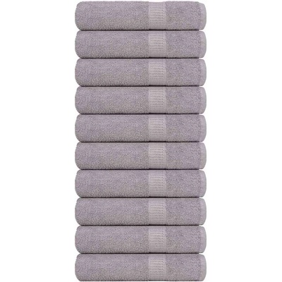 vidaXL Кърпи за баня FROGN 10 бр. Сиви 100x150 см 360 г/м2 (136838)