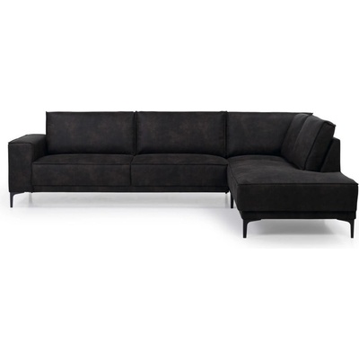 Scandic Тъмносив ъглов диван от изкуствена кожа (десен ъгъл) Copenhagen - Scandic (14511SN 96 ANTRAZITE)