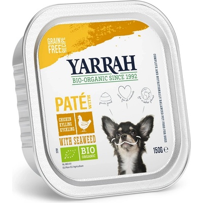 Yarrah Bio Paté Adult bio kuře s bio mořskými řasami 12 x 150 g