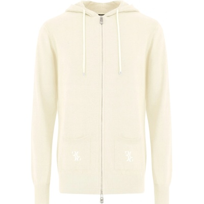 Billionaire Logo Zip White sveter