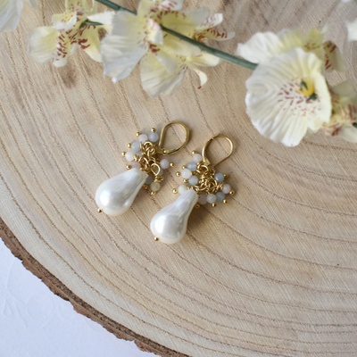Armillas Boho náušnice s rohonitem NA251010
