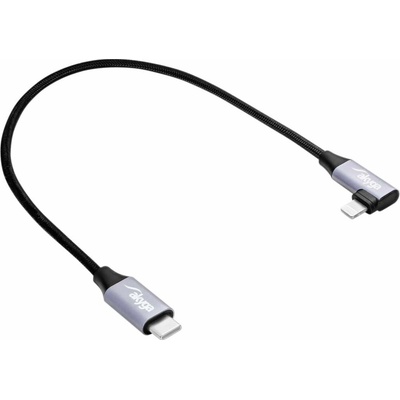 Akyga AK-USB-55 USB-C ® zástrčka Apple Lightning konektor 0,3m černý