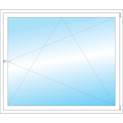 OKNA HNED Plastové okno 155x131 cm (1550x1310 mm) bílé otevíravé a sklopné pravé