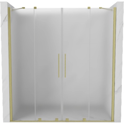 Mexen Velar Duo плъзгащи се душ врати 200 см, матирано, златисто четкано - 871-200-000-32-55 (871-200-000-32-55)