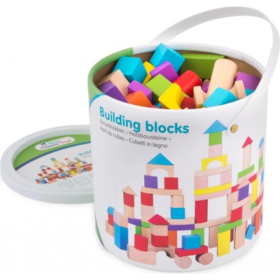 New Classic Toys Barevné dřevěné kostky 100 ks