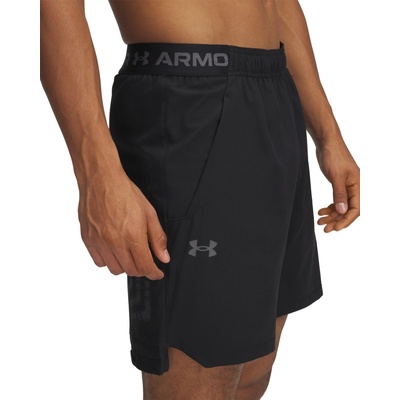 Under Armour ICON FLEECE SHORTS čierna biela