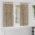 Pure Line Home Кадифени завеси в цвят таупе с текстилни гайки (уши), 2 бр. , 140 x 175 см