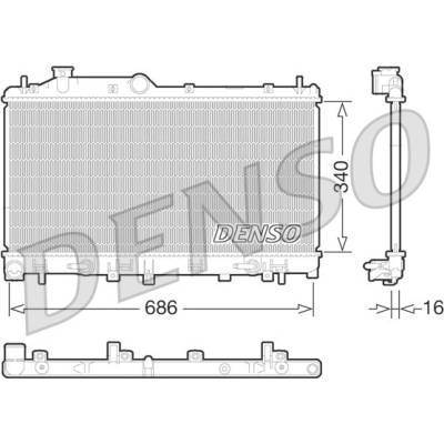 Chladič, chlazení motoru DENSO DRM36015