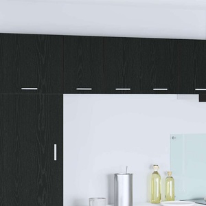 vidaXL Висящ шкаф Черен дъб и бяло 30 x 31 x 40 см Инженерна дървесина (884116)
