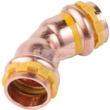 KAN-therm Copper V Gas Koleno Cu lisovací 45° SPG5041V pro plyn A/A 28 mm