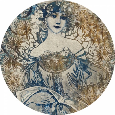 Komar Dots D1-042 Kulatá samolepicí fototapeta Bohyně průměr ø 125 cm