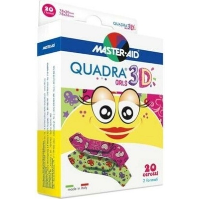 QUADRA 3D GIRLS Náplasť pre dievčatá 20 ks