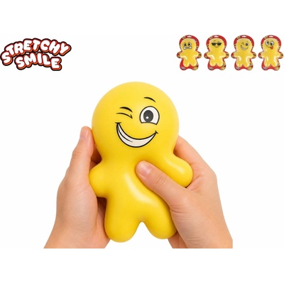 Mega squeeze panáček strečový 17cm 4druhy na kartě