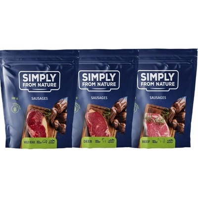 SIMPLY FROM NATURE Prírodné klobásky MIX 300 g x 3 ks
