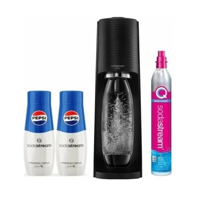 SodaStream Terra Black + 2x sirup Pepsi – Zboží Dáma SodaStream Terra Black + 2x sirup Pepsi – Zboží Dáma