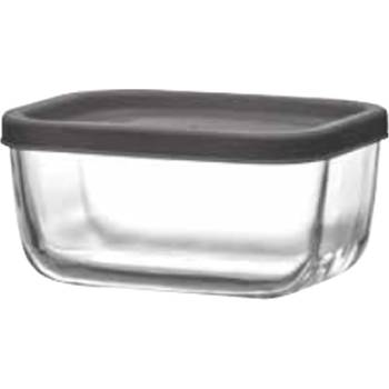 Image 1 of LAV КУТИЯ СТЪКЛЕНА С КАПАК lav-cub 235 К-КТ 2х405мл 10х12.2х5.8см СИВА (0159360)