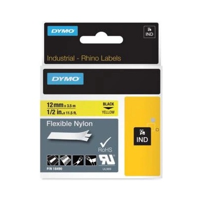 Flexibilná nylonová páska Dymo Rhino 12 mm žltá/čierna