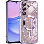 Techsuit Калъф за Samsung Galaxy A15 4G / A15 5G - Луксозен блясък MagSafe - Светло лилав (KF2335221)