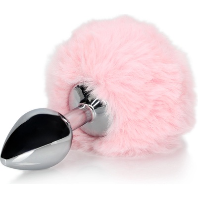 Ouch! Bunny Tail with Metal Butt Plug Pink