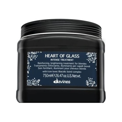 Davines Heart Of Glass Intense Treatment Укрепваща маска за боядисана, химически третирана и изрусявана коса 750 ml