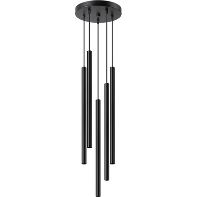 Sollux Черно метално висящо осветително тяло ø 25 cm Fideus - Sollux (NL.1176)