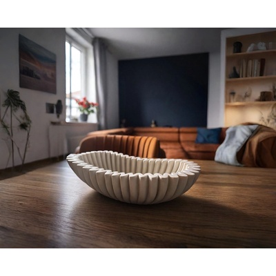 VOJA HOME Dekorativní mísa Unda Pura ve tvaru vlnky 25 x 12,5 x 6,5 cm